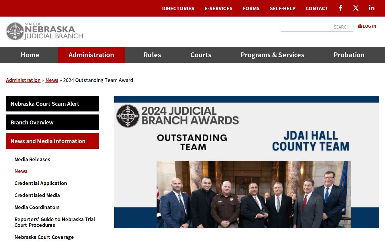 Nebraska Judicial Branch court access for Hall County warrant records
